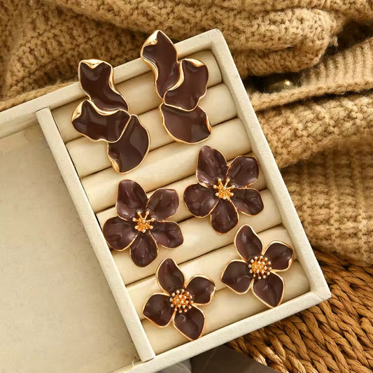 Blumen-Ohrringe Set