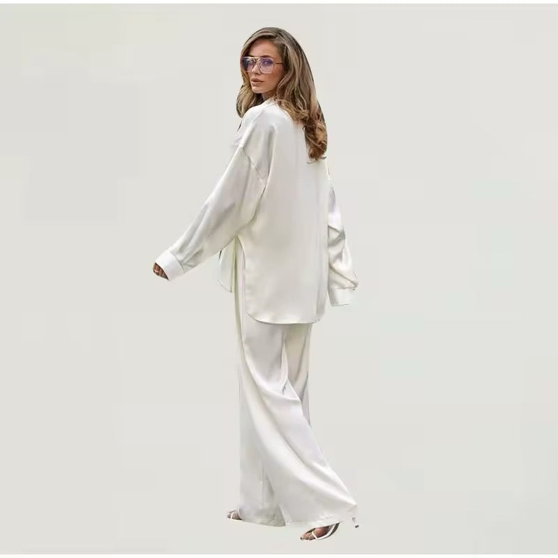 Elegantes Casual Satin Set