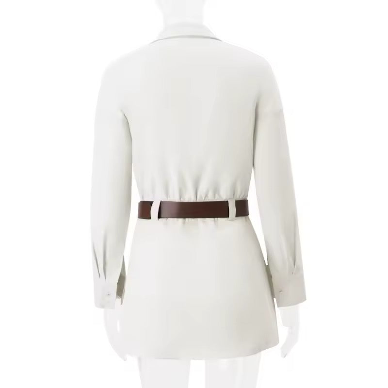 Street-Button Shirt Kleid