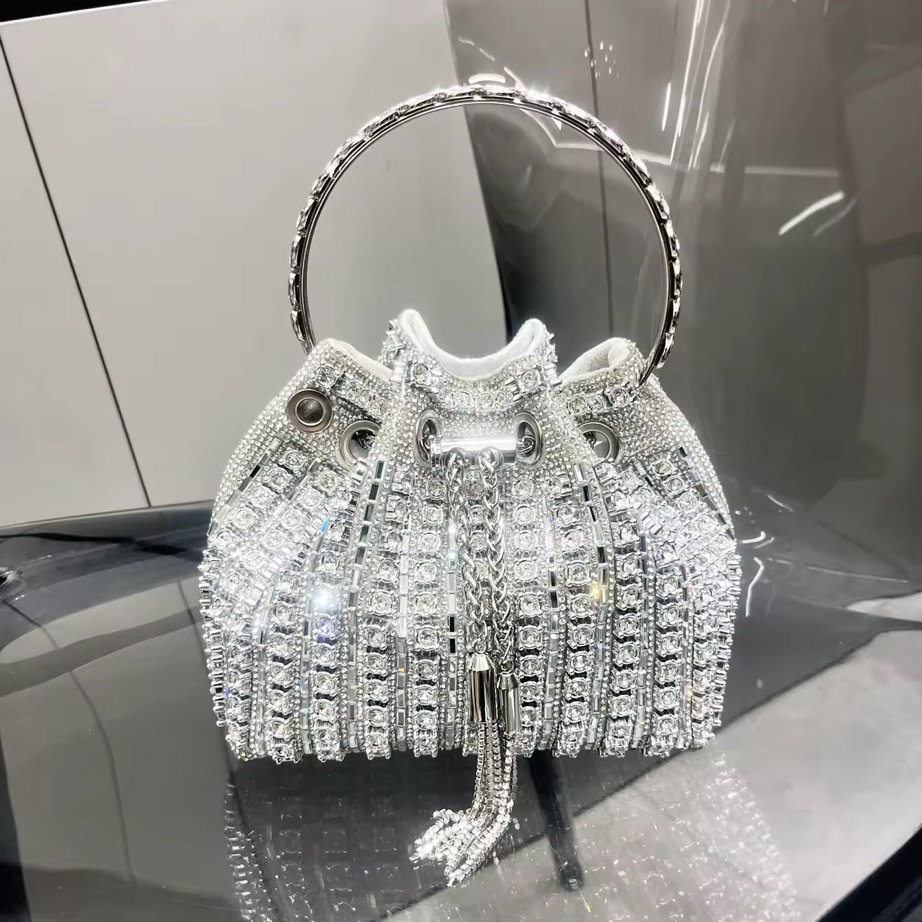 Glitzer Handtasche
