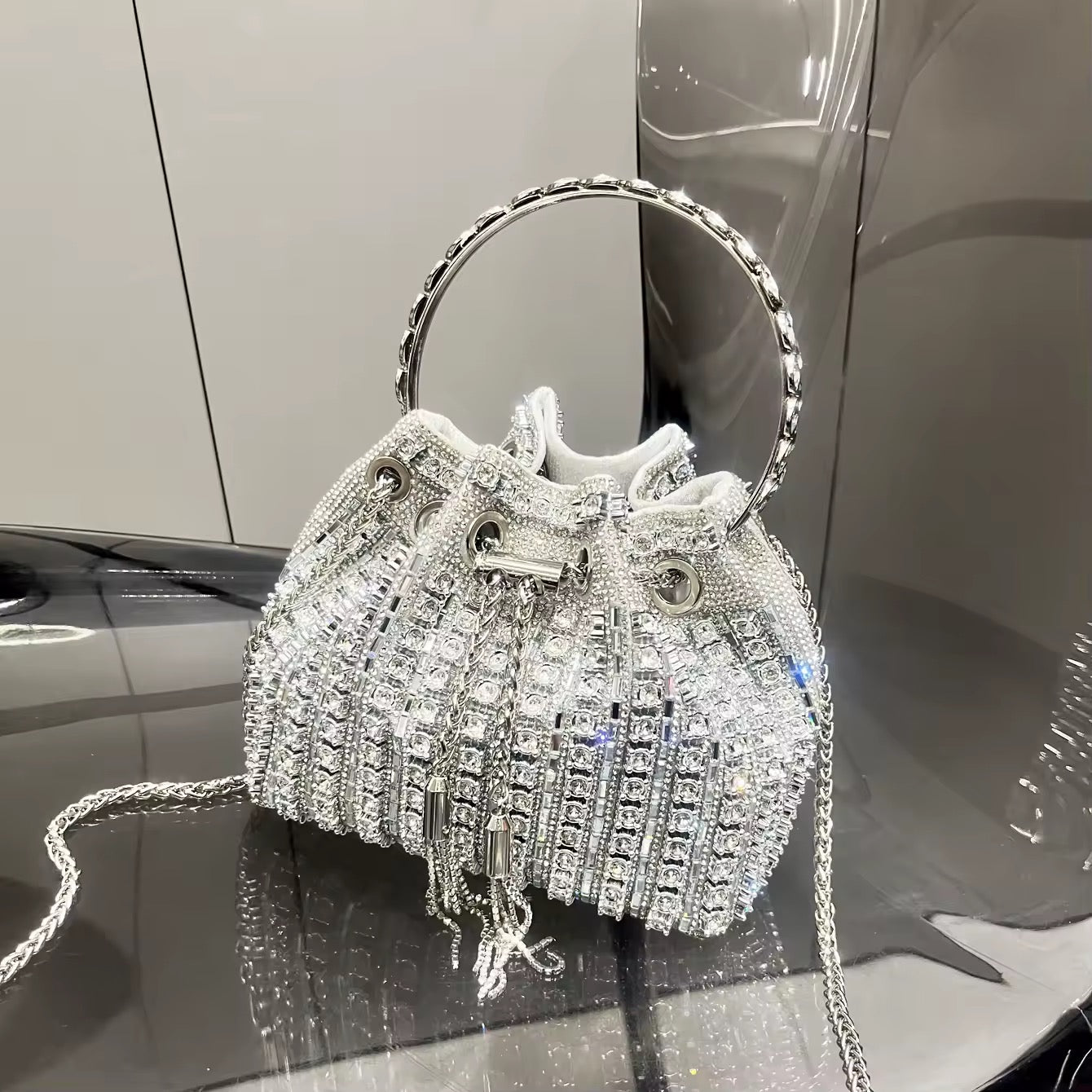 Glitzer Handtasche