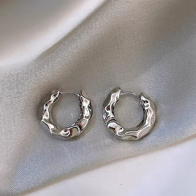 925 Sterling Silber Kreis Ohrringe