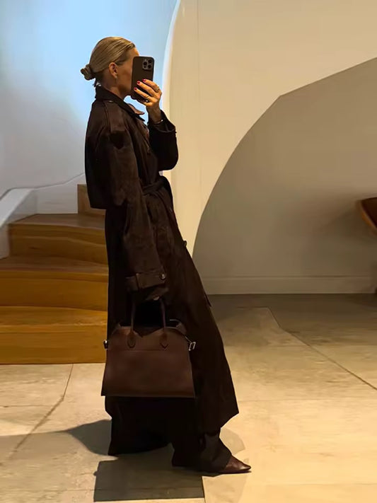 Wildleder Trenchcoat