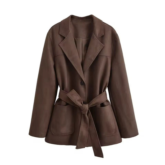 Windjacke aus Wildleder