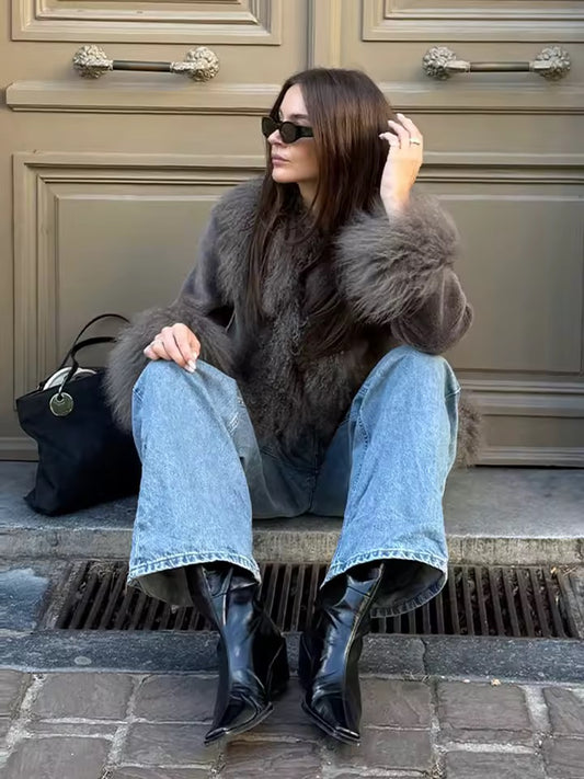 Bomberjacke Kunstleder