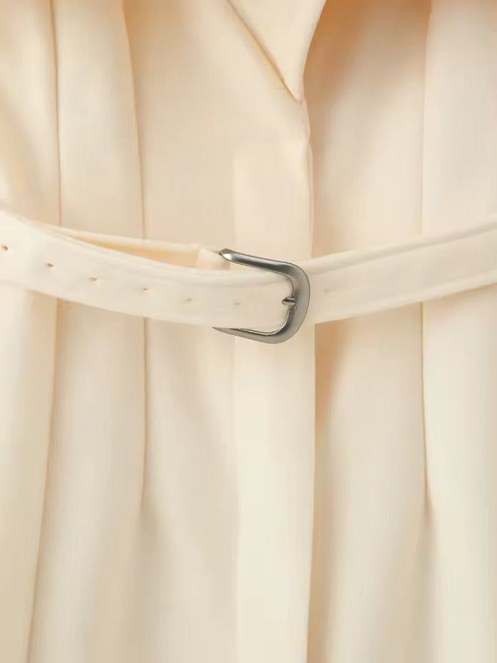 Wollmantel mit Gürtel