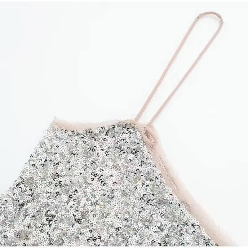 Pailletten-Sling-Kleid