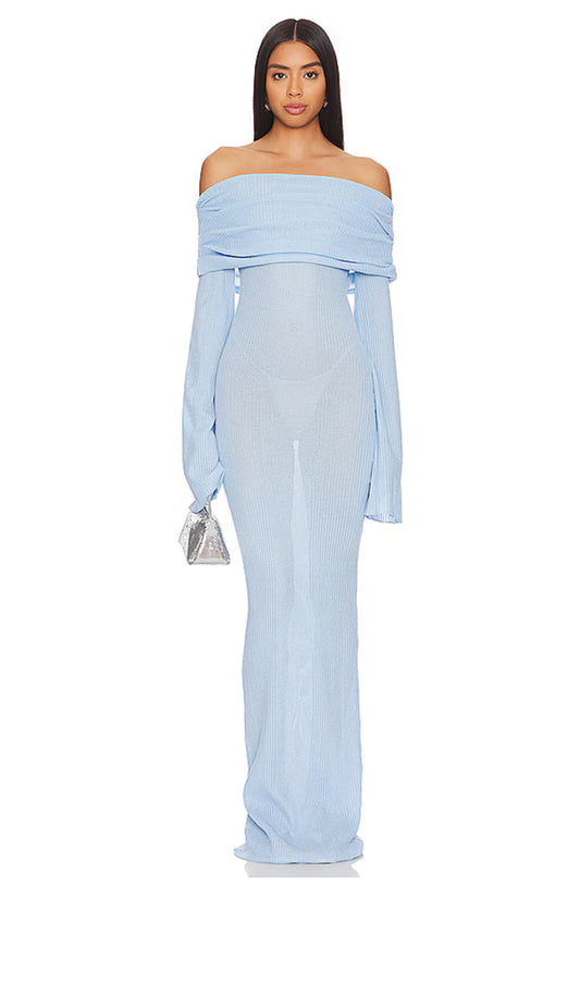 Strick-Maxikleid