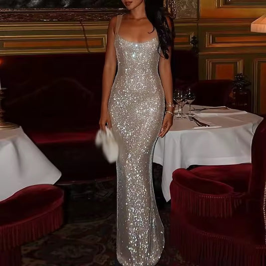 Midikleid – Glänzend