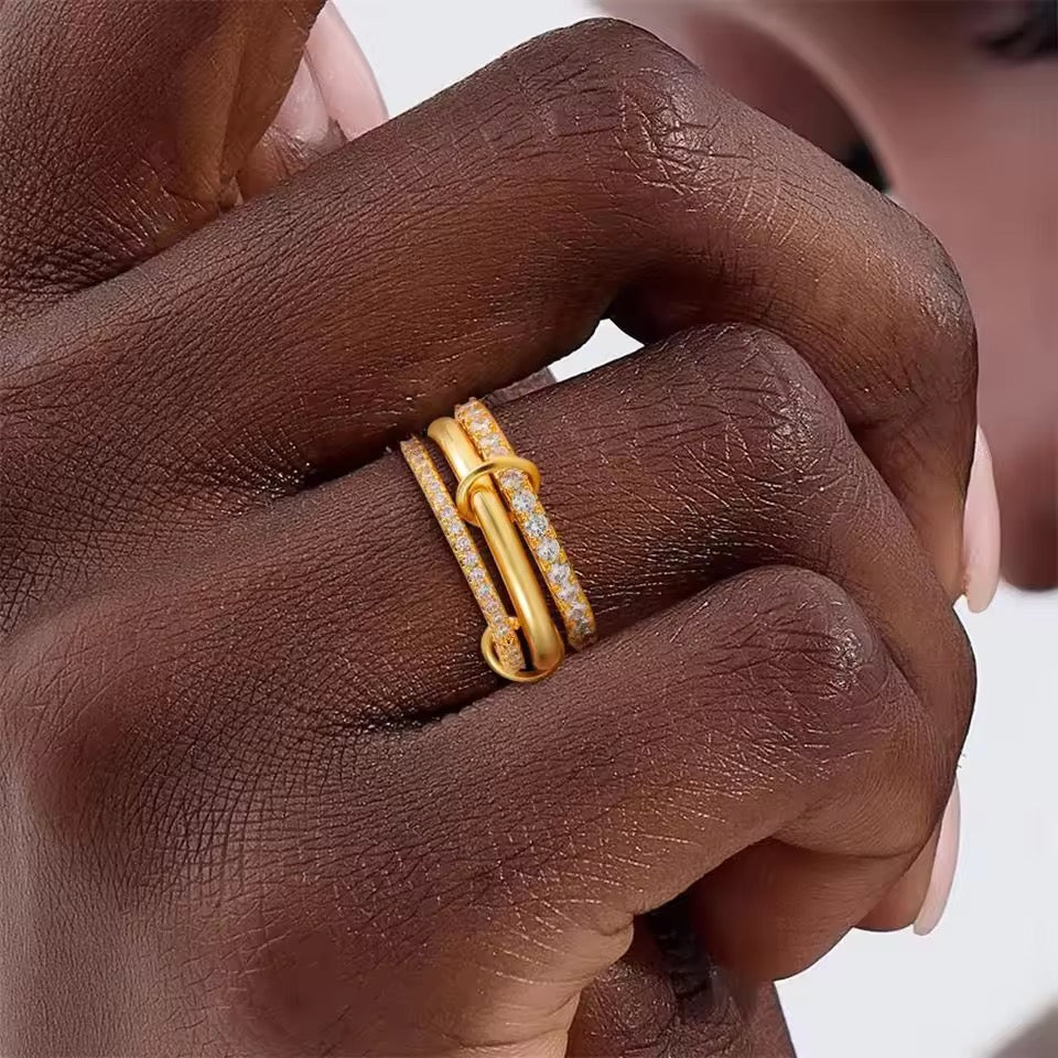 Vergoldete Ringe
