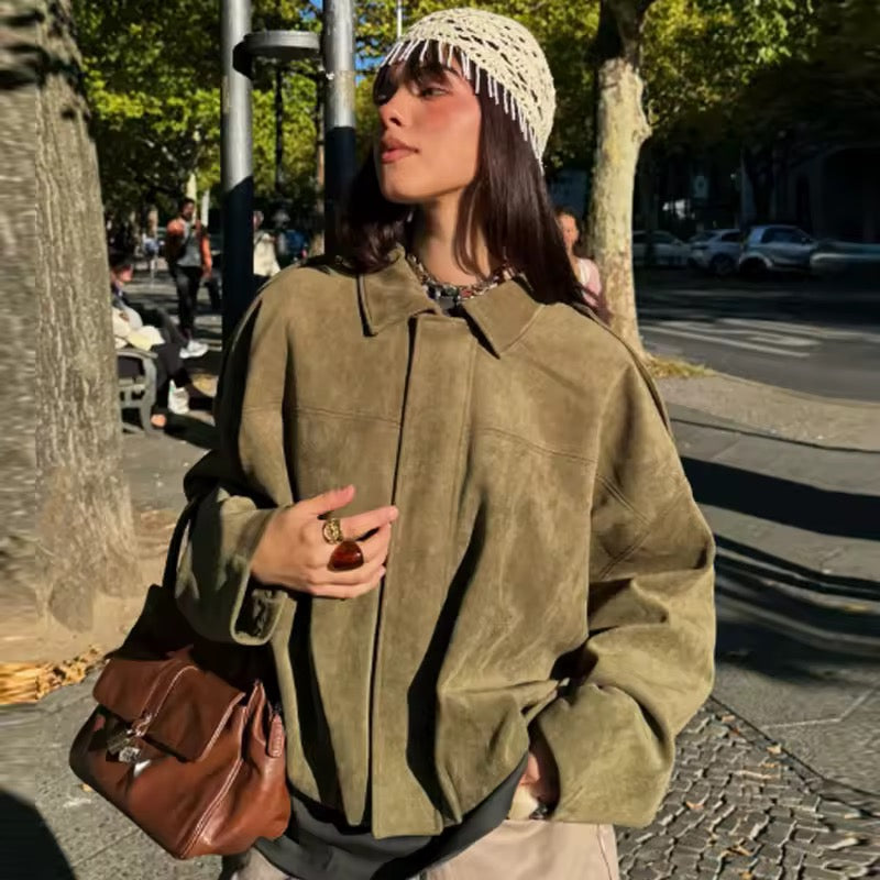 Wildleder-Kurzjacke
