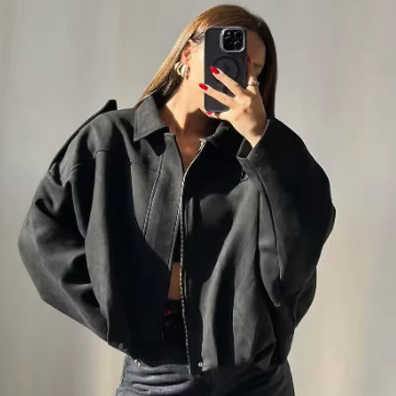 Wildleder-Kurzjacke