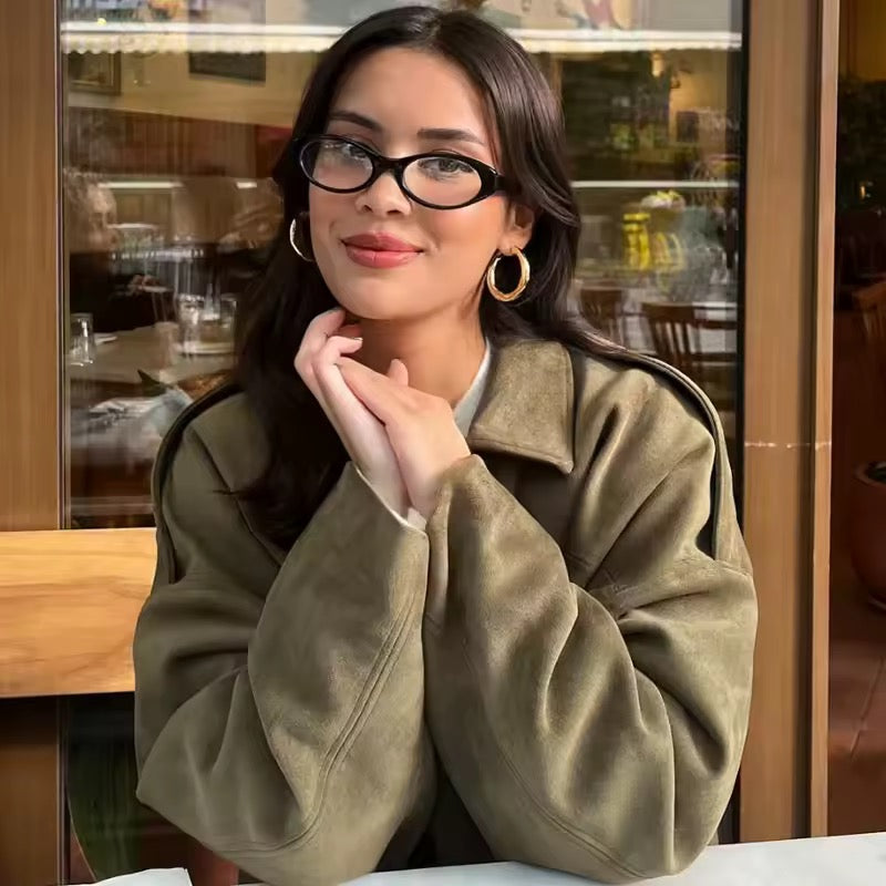 Wildleder-Kurzjacke