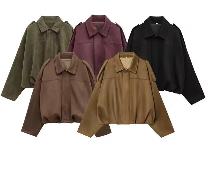 Wildleder-Kurzjacke